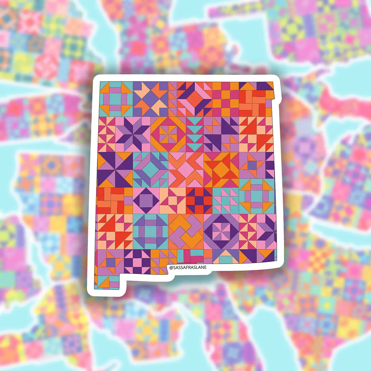 New Mexico State Quilt Stickers