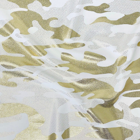 Nugi Foil Printed Spandex Fabric | Blue Moon Fabrics