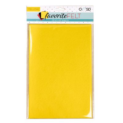 OESD Favorite Felt Yellow 2/pk