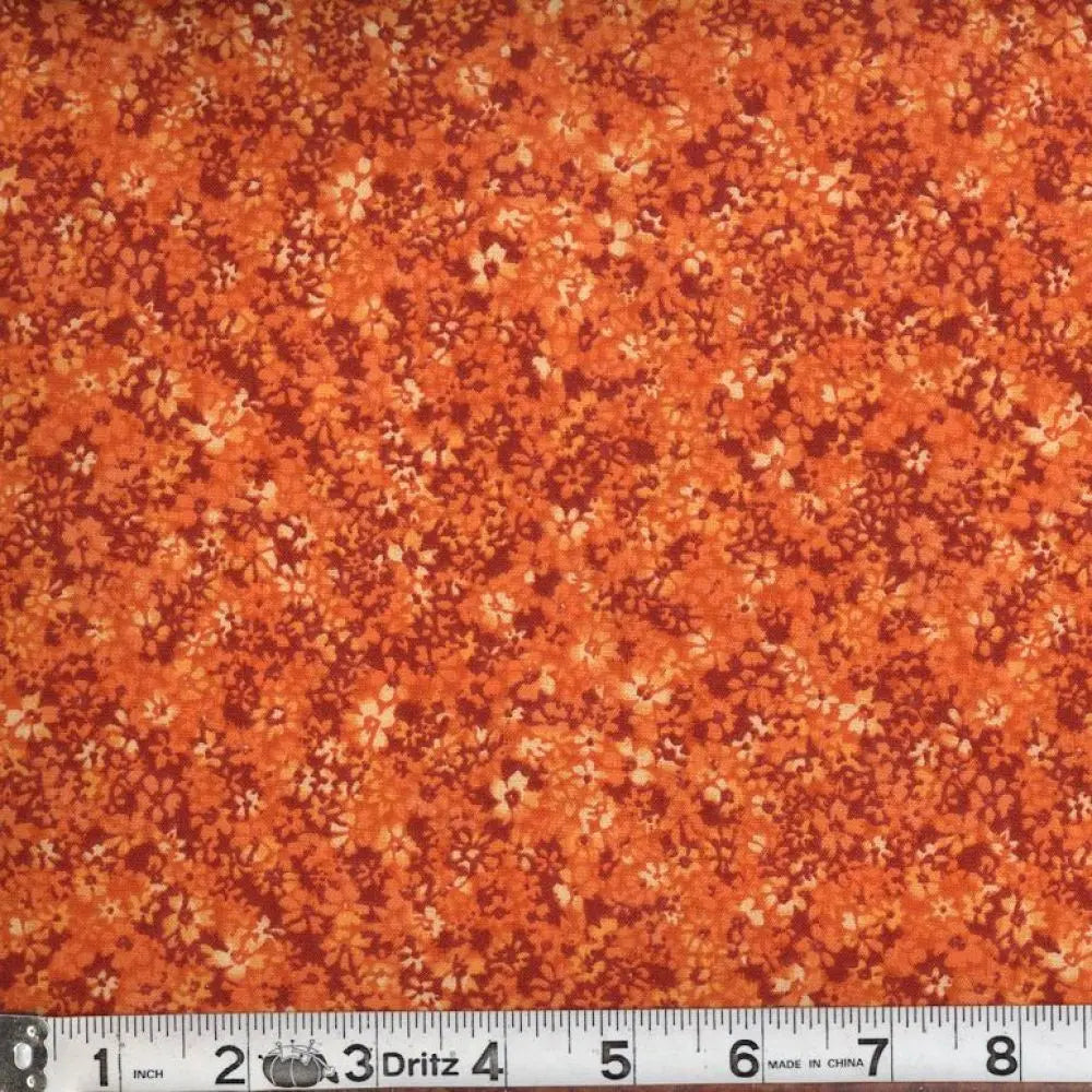 Orange Confetti Floral 45" wide Fabric per yard