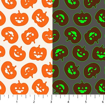 Orange Pumpkins Sweet Treats 44"/45" Cotton Fabric Per Yard
