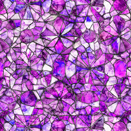 Orchid Mosaic Blender Lumenique 44"/45" Cotton Fabric Per Yard