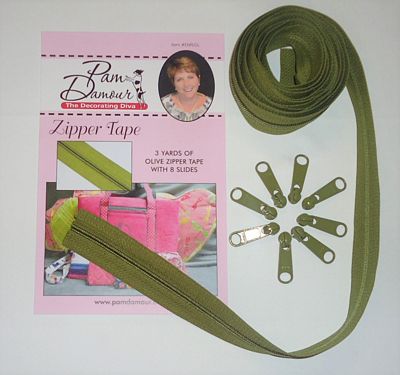Zipper by the Yard Olive