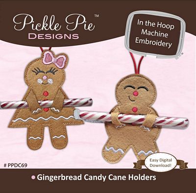Gingerbread Candy Cane Holder In the Hoop Machine