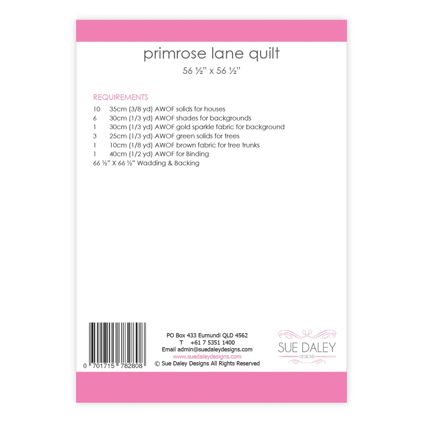 Primrose Lane Quilt Pattern
