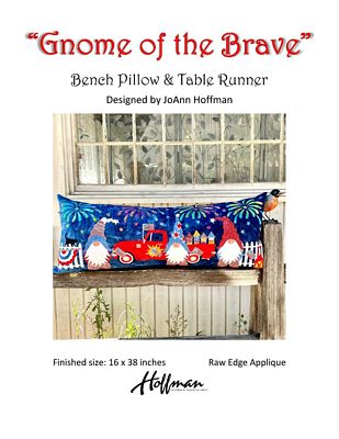 Gnome of the Brave bench pillow pattern