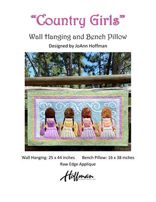 Country Girls wall hanging and bench pillow