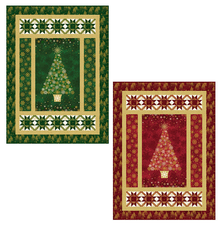 O' Christmas Tree Shimmer Twinkling Stripes Quilt Pattern