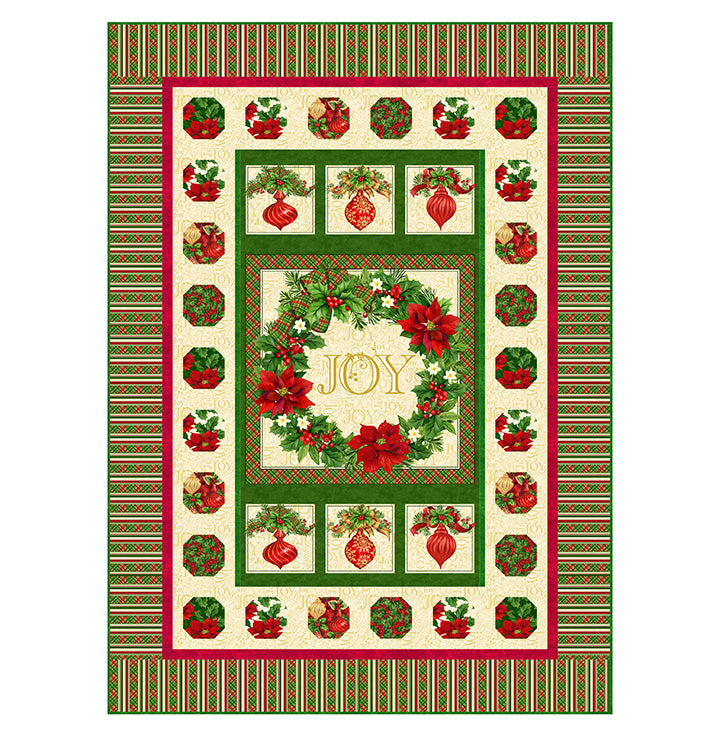 Deck The Halls Ornaments & Wreath Quilt Pattern