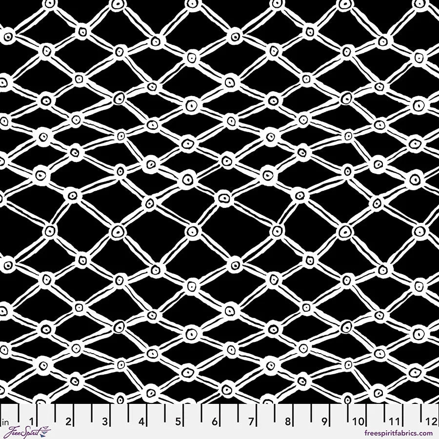 Kaffe - PWBM036 - Nets Black-White 45" wide fabric per yard