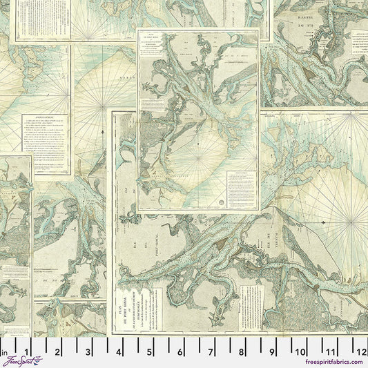 FS Teal Map Tim Holtz