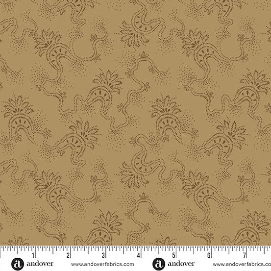 Parchment Filigree Fredericksburg Revisited 108" Cotton Wideback Fabric - ( 1 Yard Pack )