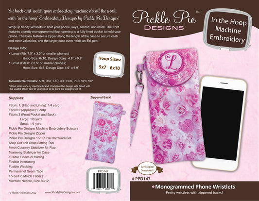 Monogrammed Wristlets Cases Design