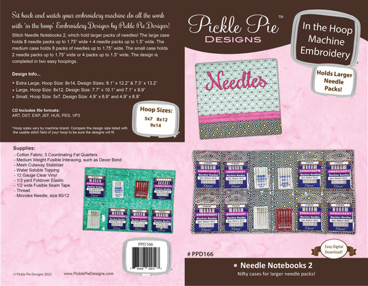 Needle Notebook 2 In the Hoop Machine Embroidery Design Set