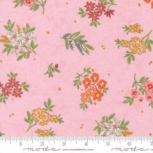 Peony Fieldrush Camellia 44"/45" Cotton Fabric Per Yard