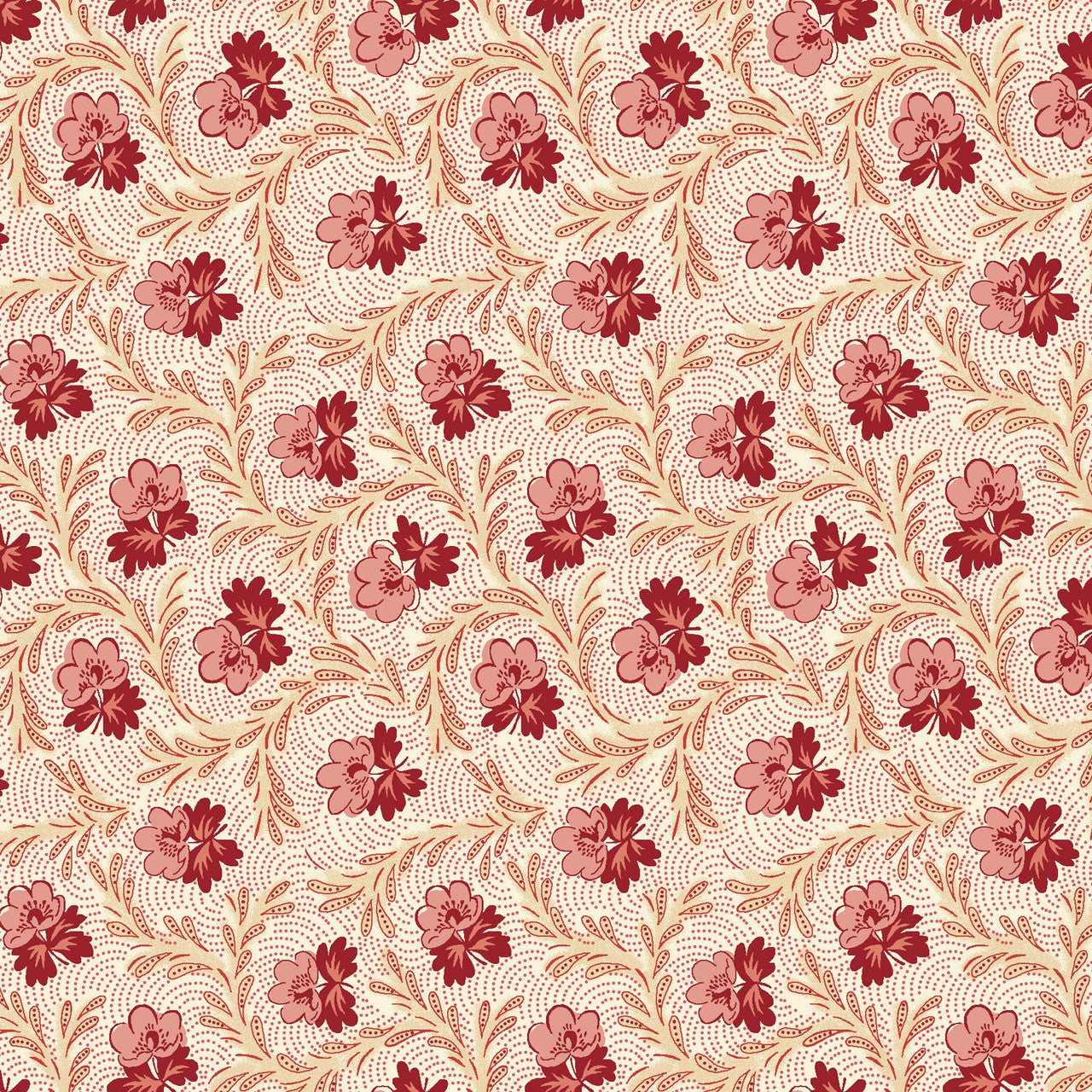 Pink Floral Garland Lost Gardens of Heligan Cotton 43"/44" Fabric Per Yard