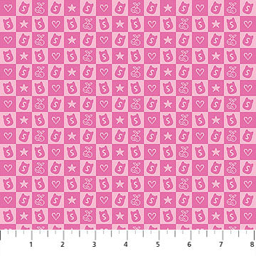 Pink Joyful 44"/45" Cotton Fabric Per Yard