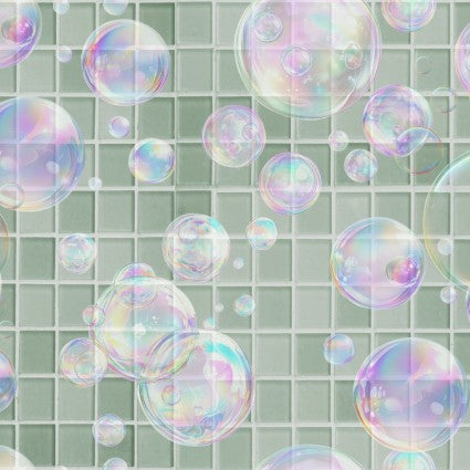 Please Seat Yourself Bubble Tiles Cotton 43"/44" Fabric Per Yard