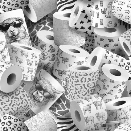 Please Seat Yourself Roll With It Cotton 43"/44" Fabric Per Yard