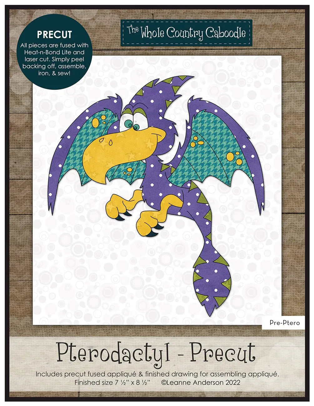 Pterodactyl Precut Fused Applique Pack