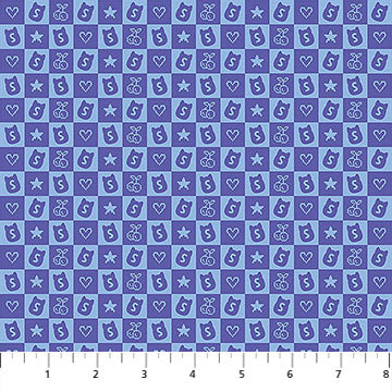 Purple Joyful 44"/45" Cotton Fabric Per Yard