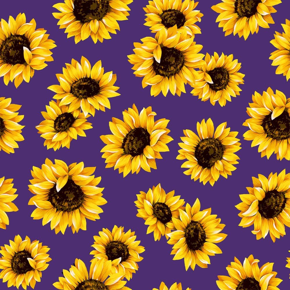Purple Sunflower Dance 45" wide Fabric per yard