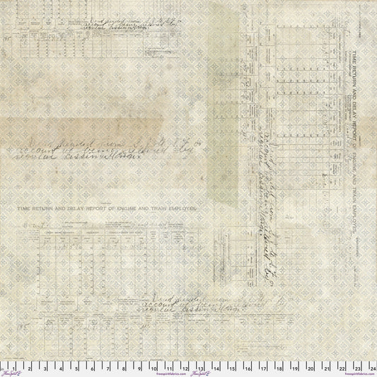 FS Time Return - Neutral Eclectic Elements Quilt Backs Digital Backing Fabric -