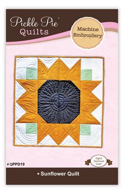 Sunflower Quilt In the Hoop Machine Embroidery