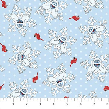 Rudolph The Red-Nosed Reindeer Bumble Light Blue 44"/45" Cotton Fabric Per Yard
