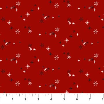 Rudolph The Red-Nosed Reindeer Snow Dark Red 44"/45" Cotton Fabric Per Yard