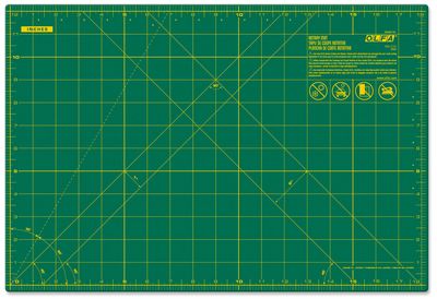 Self Heal Double Sided Rotary Mat 12inx18in Green