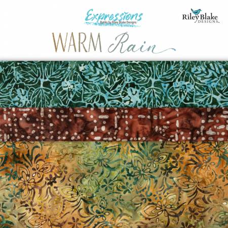 RB Batiks Warm Rain 2.5in Strips, 40pcs