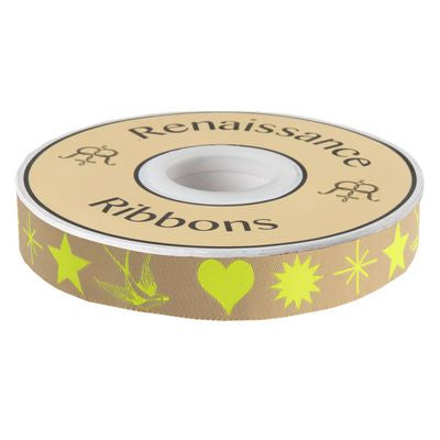 Fairy Flakes Ribbon in Moonbeam 7/8in wide