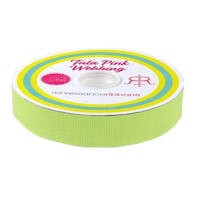 MoonBeam/Neon 1in Webbing Tula Pink -16yd Spool