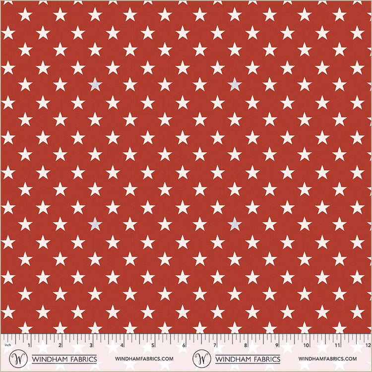 Red America the Beautiful Stars 44"/45" Cotton Fabric Per yard