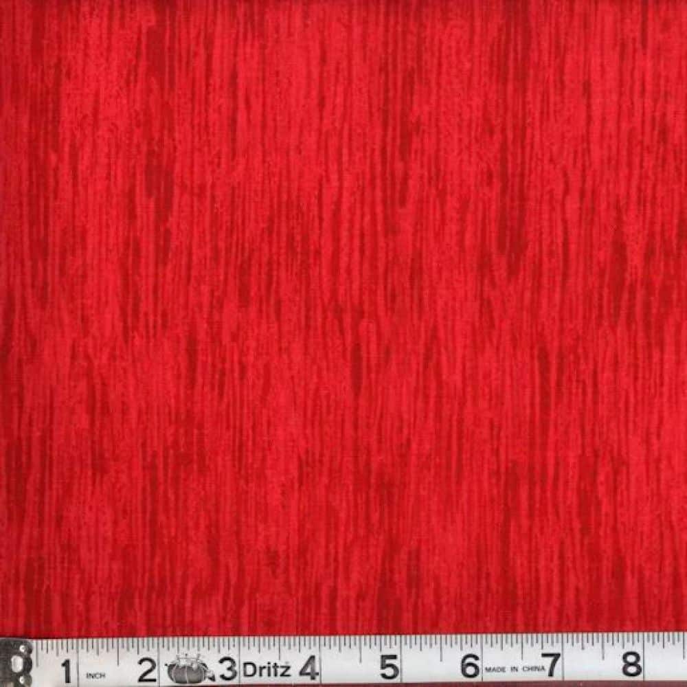 Red Color Wave 45" Wide Cotton Fabric Per Yard