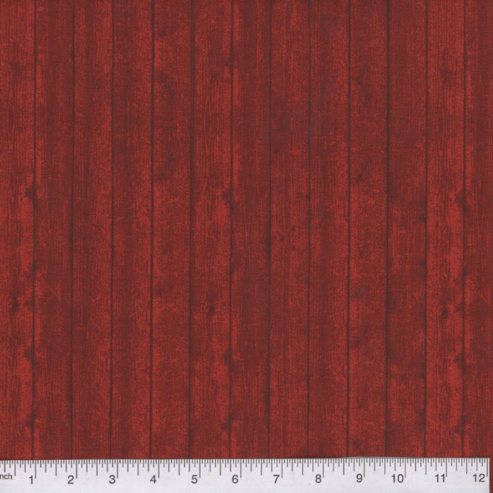 Red Wood Planks 45" wide Fabric per yard