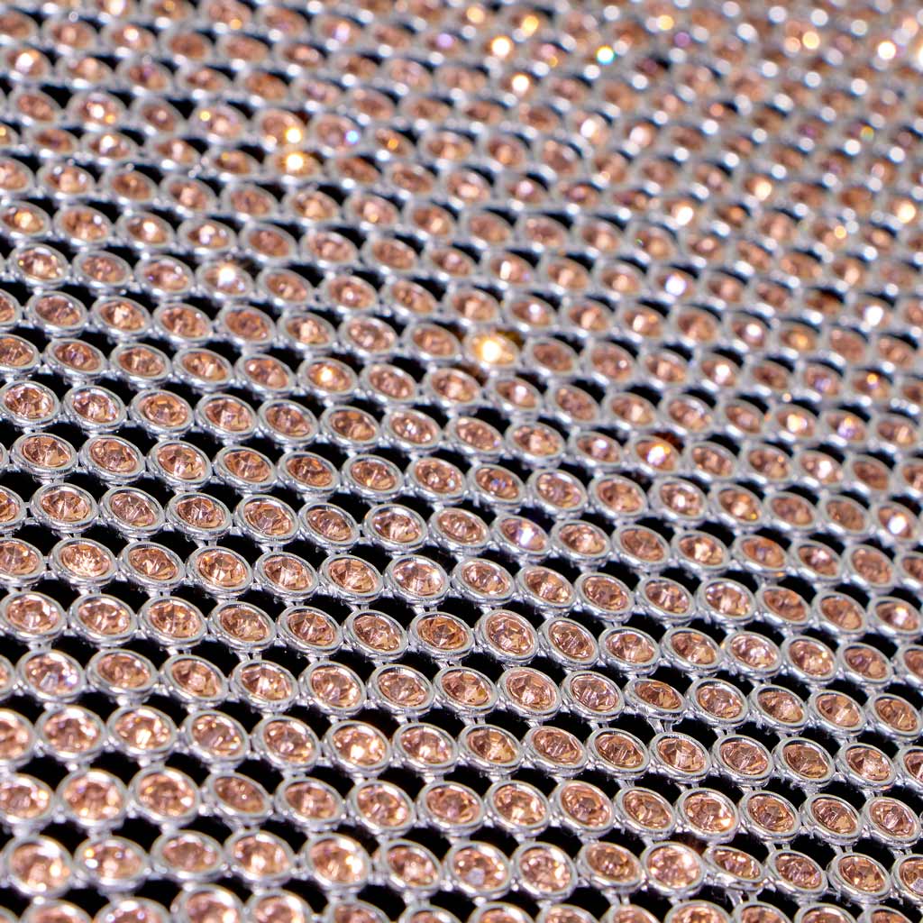 Rhinestone Aluminum Scale Mesh | Blue Moon Fabrics