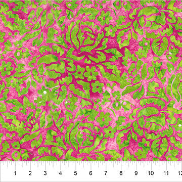 Roses Pink Punch 44"/45" Cotton Fabric Per Yard