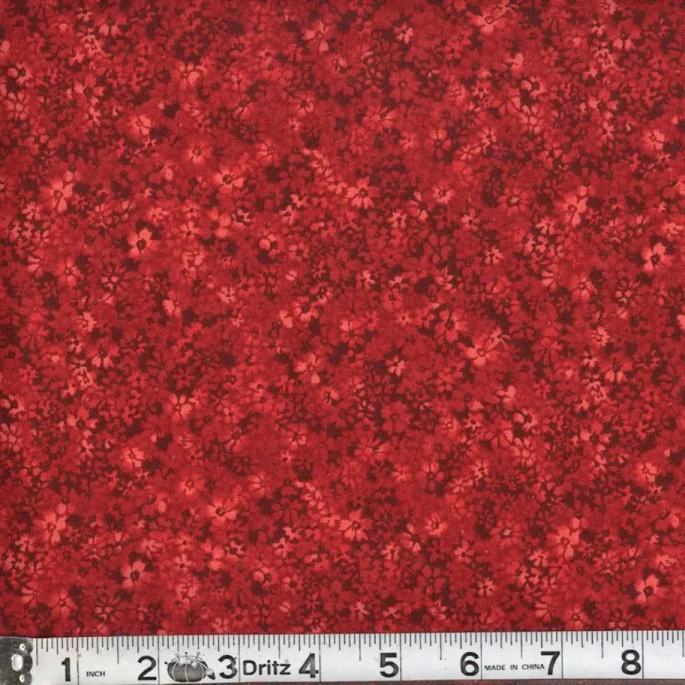 Ruby Confetti Floral 45" wide Fabric per yard
