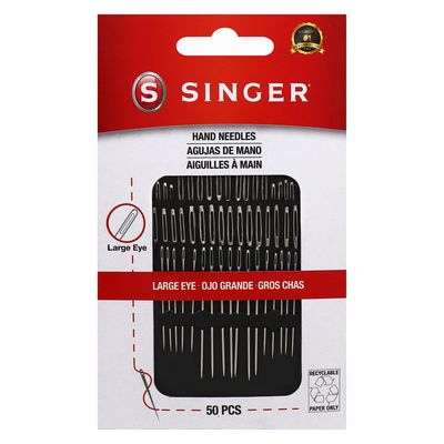Hand Needles - Singer Large Eye Hand Needles 50pc