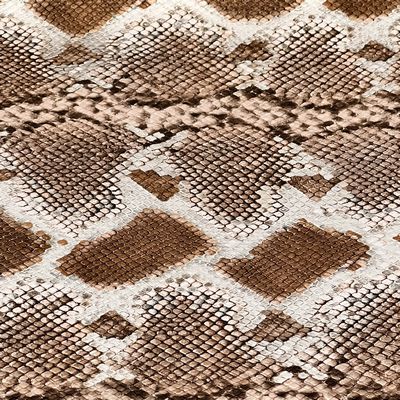 Faux Metallic Snake-Brown/Tan/Silver 18 in x 54 in