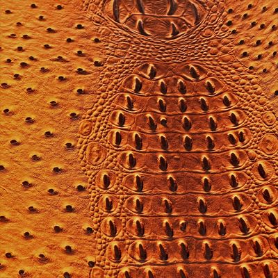 Faux Crocodile/Ostrich- Honey Brown 18 in x 54 in