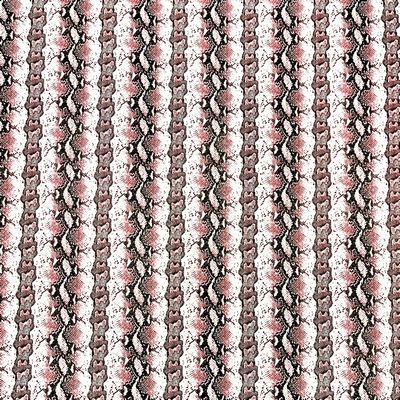 Faux Snake Small Print- Pink/Black 18 in x 54 in