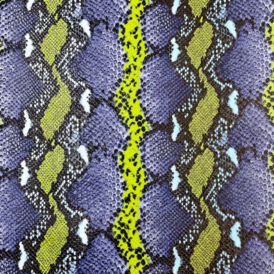 Faux Bold Snake- Purple/Lime 18 in x 54 in