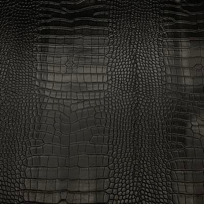 Faux Large Scale Crocodile-Black  18 in x 54 in