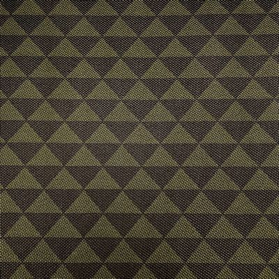 Faux Leather-Geometric Triangles Black/Olive 18 in