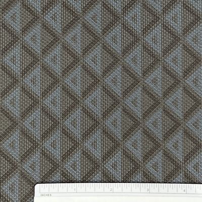 Faux Leather-Geometric Arrows Blue/Gray 18 in x 54