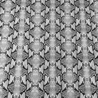 Faux Geometric Snake - Black/White 18 in x 54 in