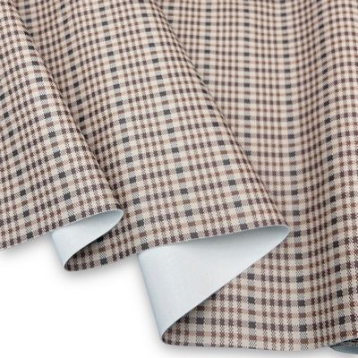 Small Houndstooth Plaid -Multi Brown 18 in x 54 in
